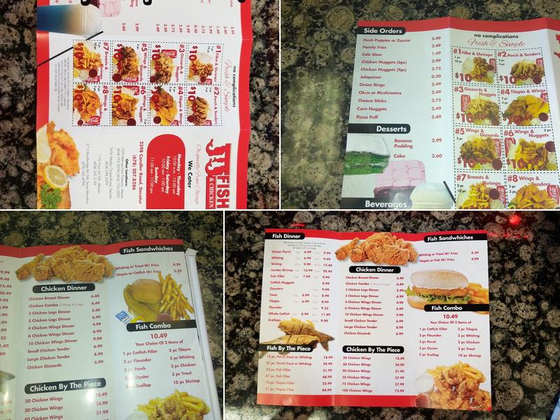 J&J Fish & Chicken Menu