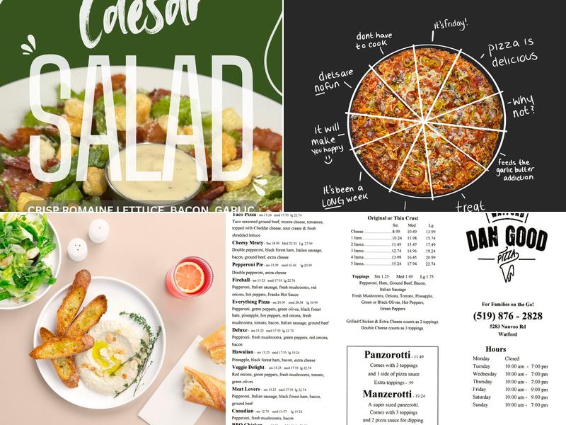 Dan Good Pizza Watford Menu