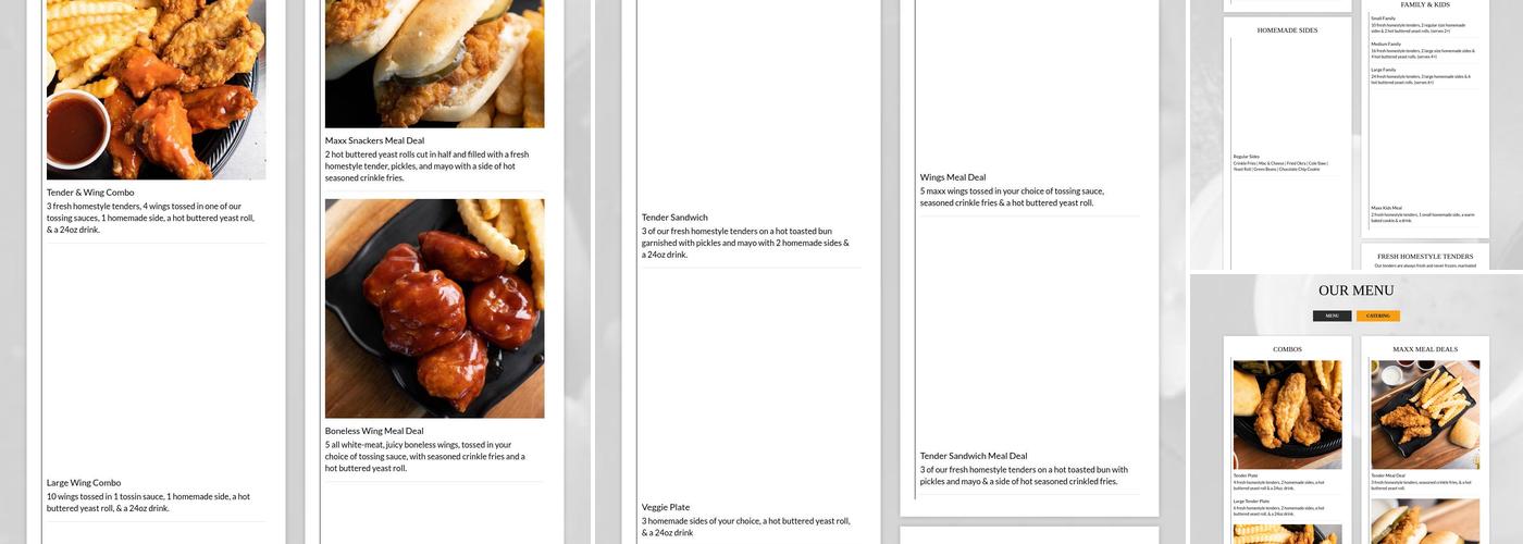 Wing Maxx Menu