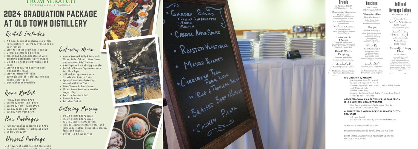 From Scratch Catering & Event Planning Menu