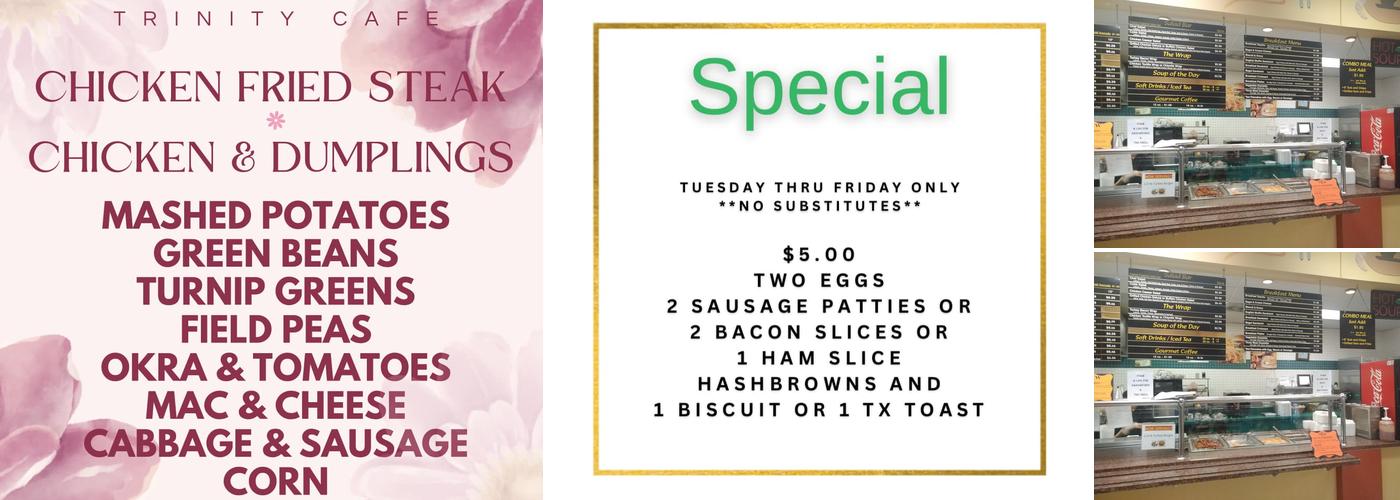Trinity Cafe & Grill Menu