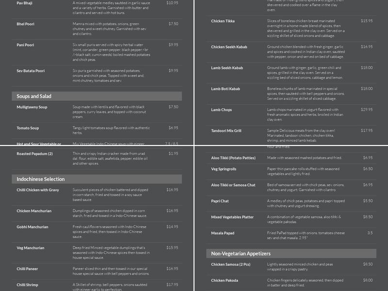 TOI SOCIAL After Hours Bar Menu