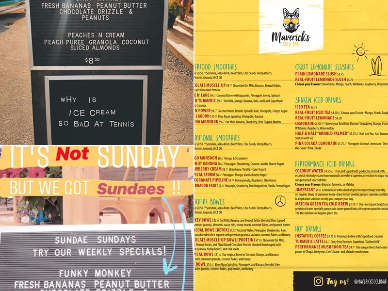 Smoothie Bar Menu