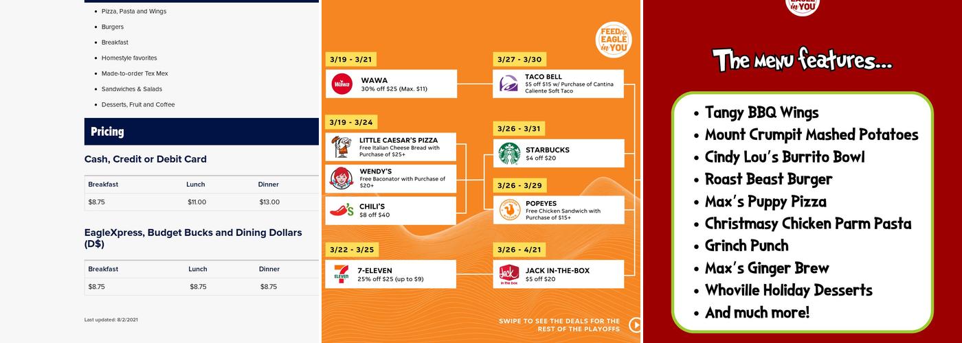 The Galley Dining Commons Menu