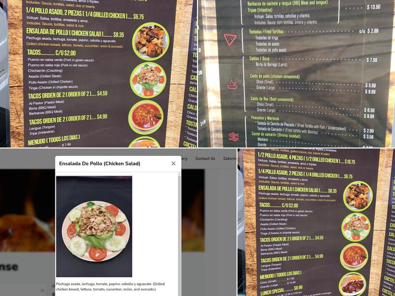 El Sinaloense Restaurant Menu