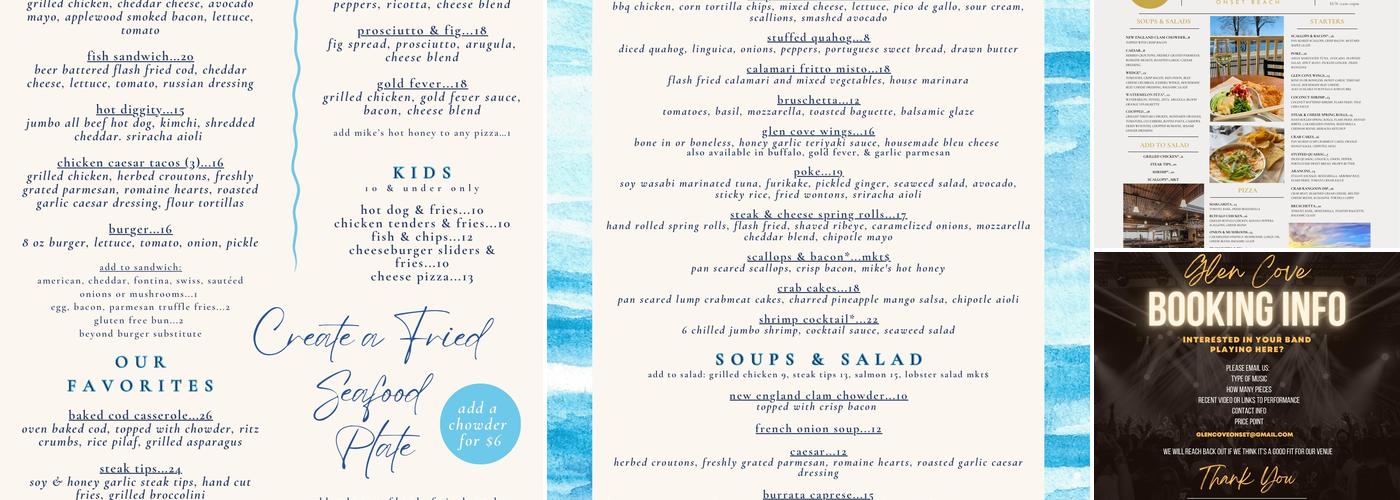 Glen Cove’s Bay Room Menu