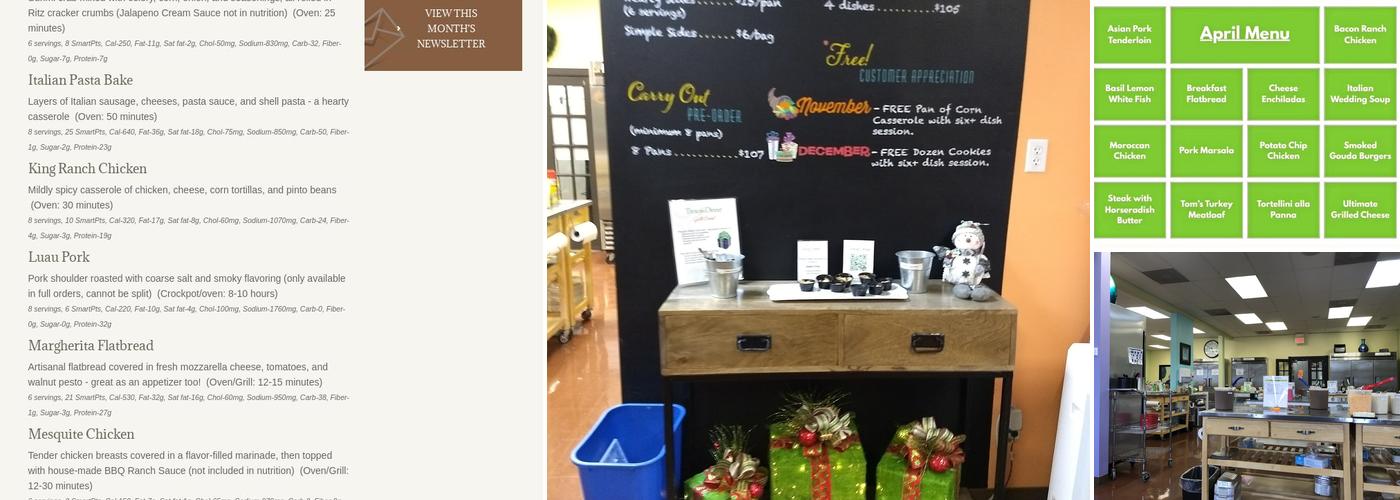 Time For Dinner Menu