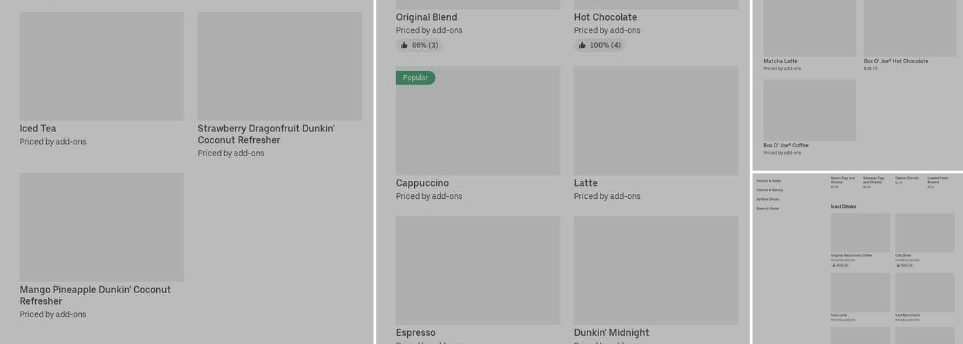 Dunkin' Menu