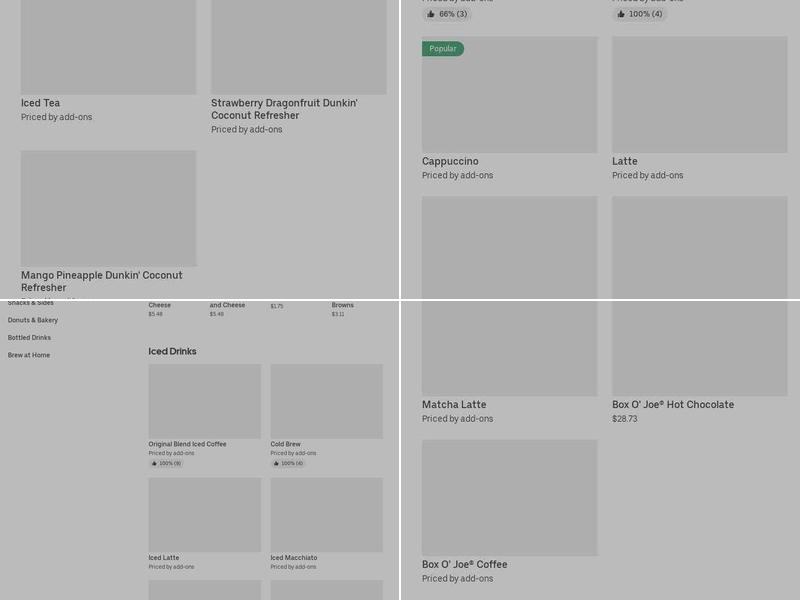 Dunkin' Menu