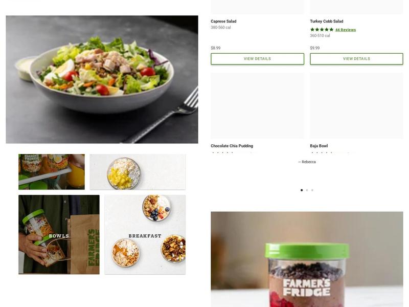 Farmer's Fridge Menu