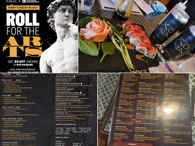 Kona Sushi - Walkerville Menu