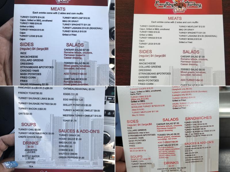 Everything Turkey Menu