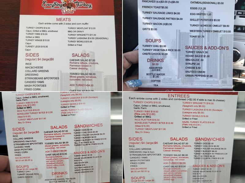 Everything Turkey Menu