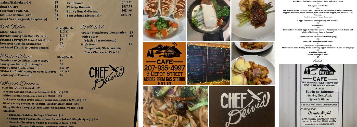 Sugar Shack Cafe Menu