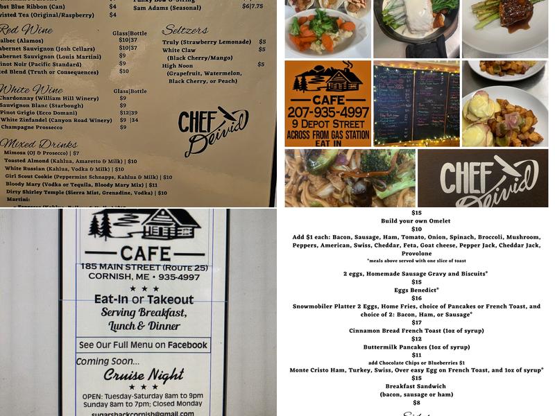 Sugar Shack Cafe Menu