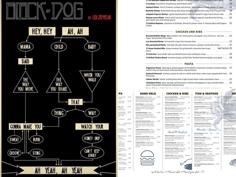 Sandbar Menu