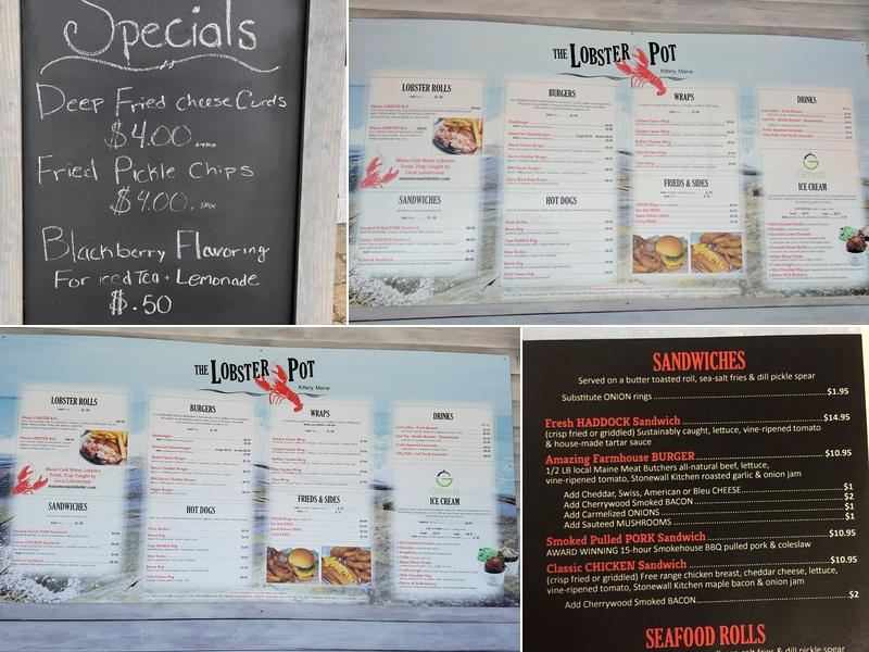 The Lobster Pot Menu