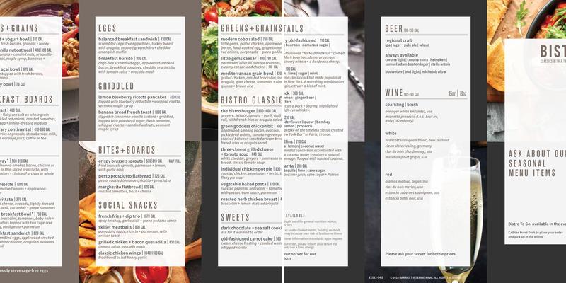 The Bistro - Eat. Drink. Connect.® Menu