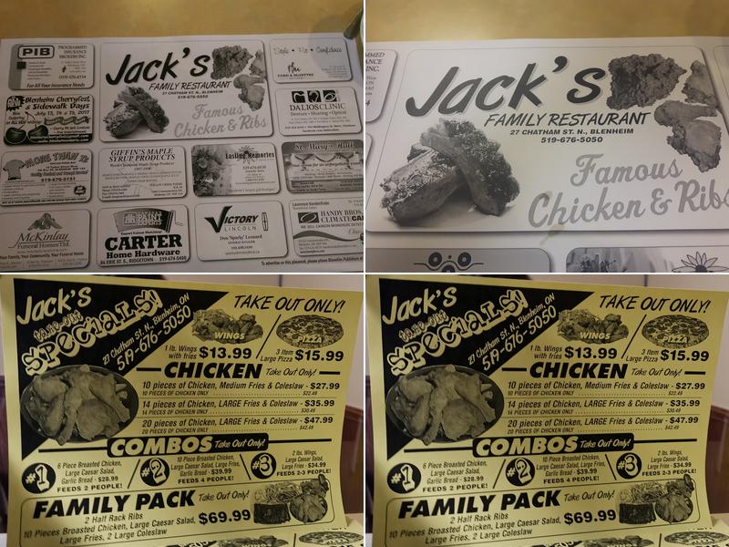 Jack's Family Restaurant Menu