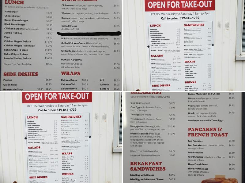 Bobbi's Diner Menu