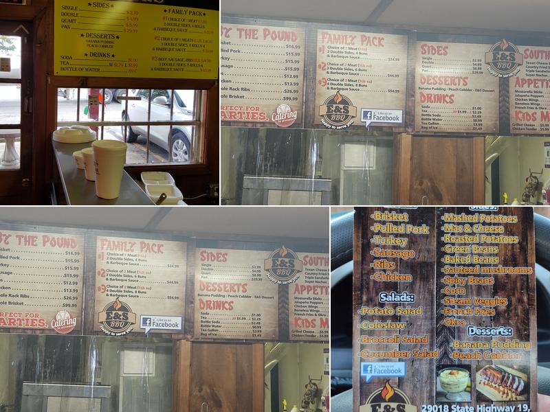 E&S BBQ Menu