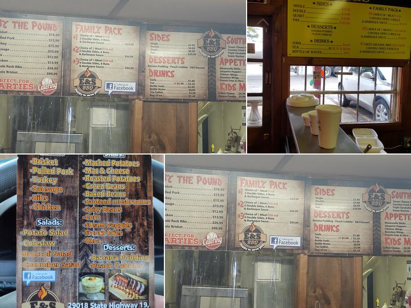 E&S BBQ Menu
