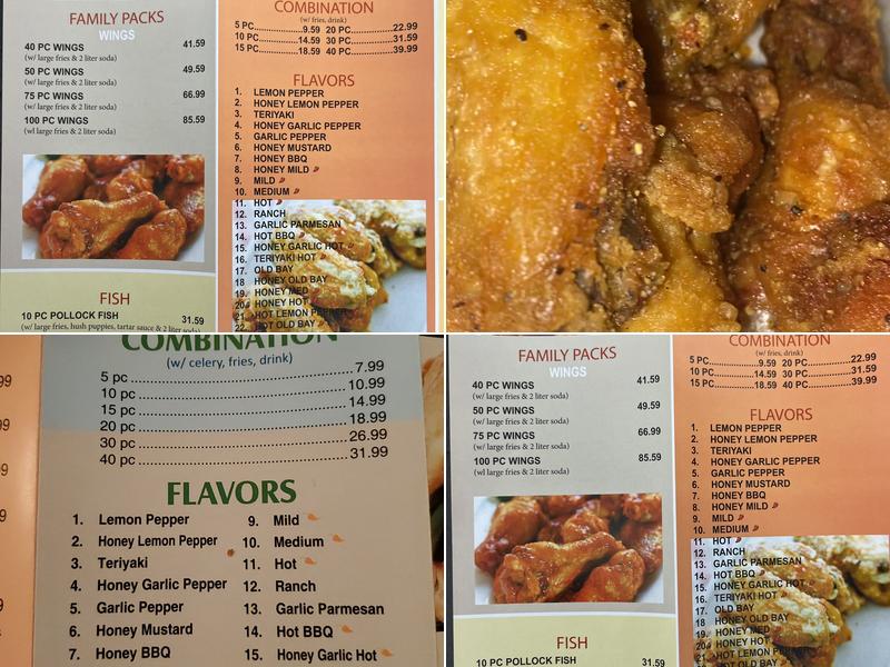 Atl Wings Menu