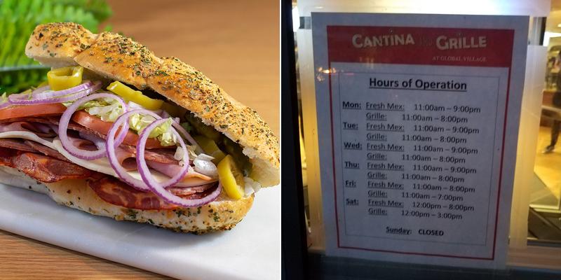 Cantina & Grille at Global Village Menu