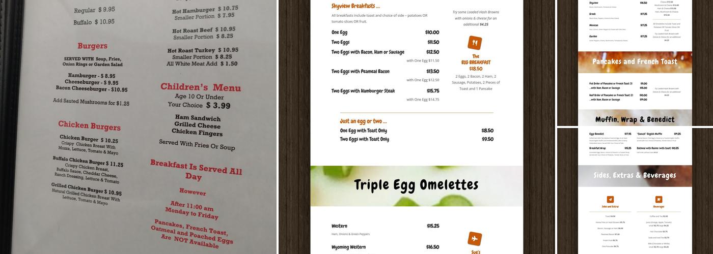 Skyview Restaurant Menu