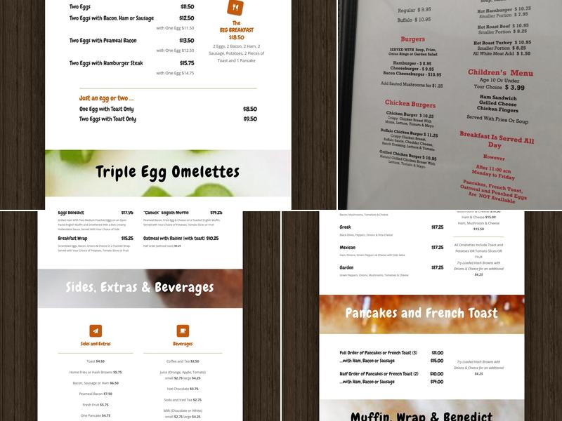 Skyview Restaurant Menu