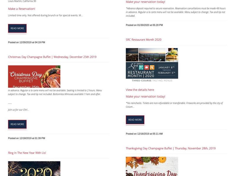 Confluence Park Menu