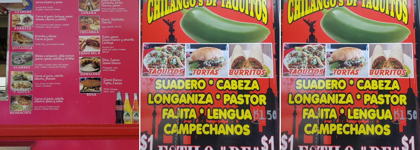 Chilango DF Taquitos Menu