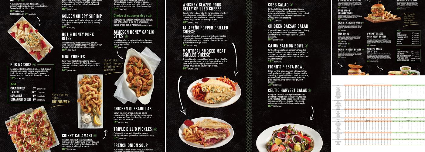 Paddy Flaherty's Menu