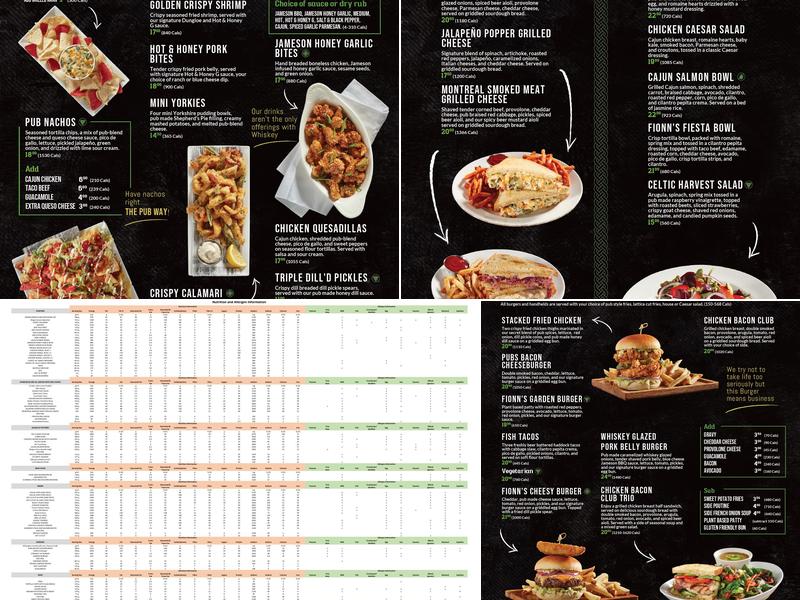 Paddy Flaherty's Menu
