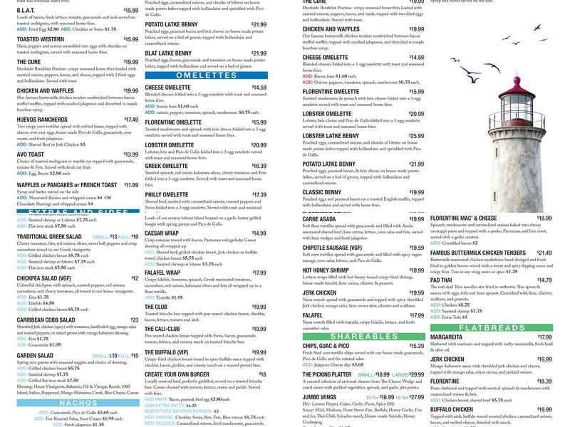 Alternate Grounds Dockside Menu
