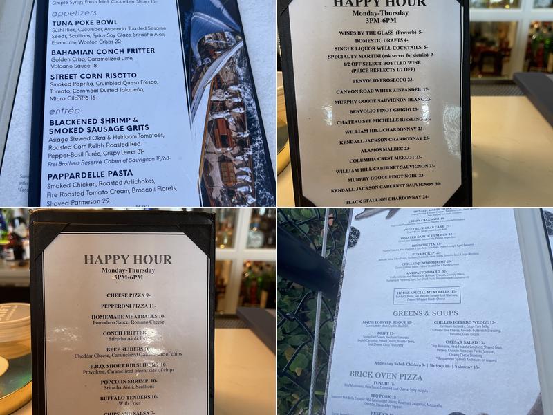 Drift Kitchen & Bar Menu