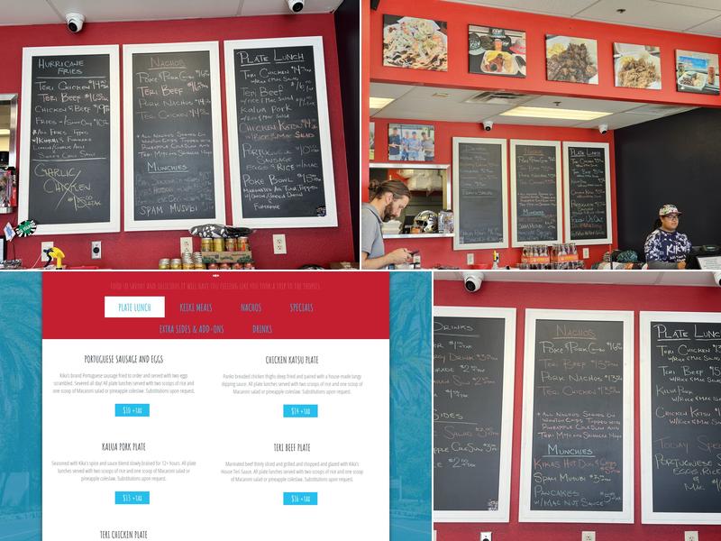 Kika's All Kine Grindz Menu