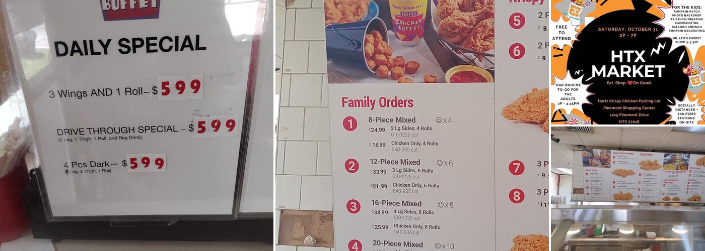 Hartz Chicken Buffet Menu