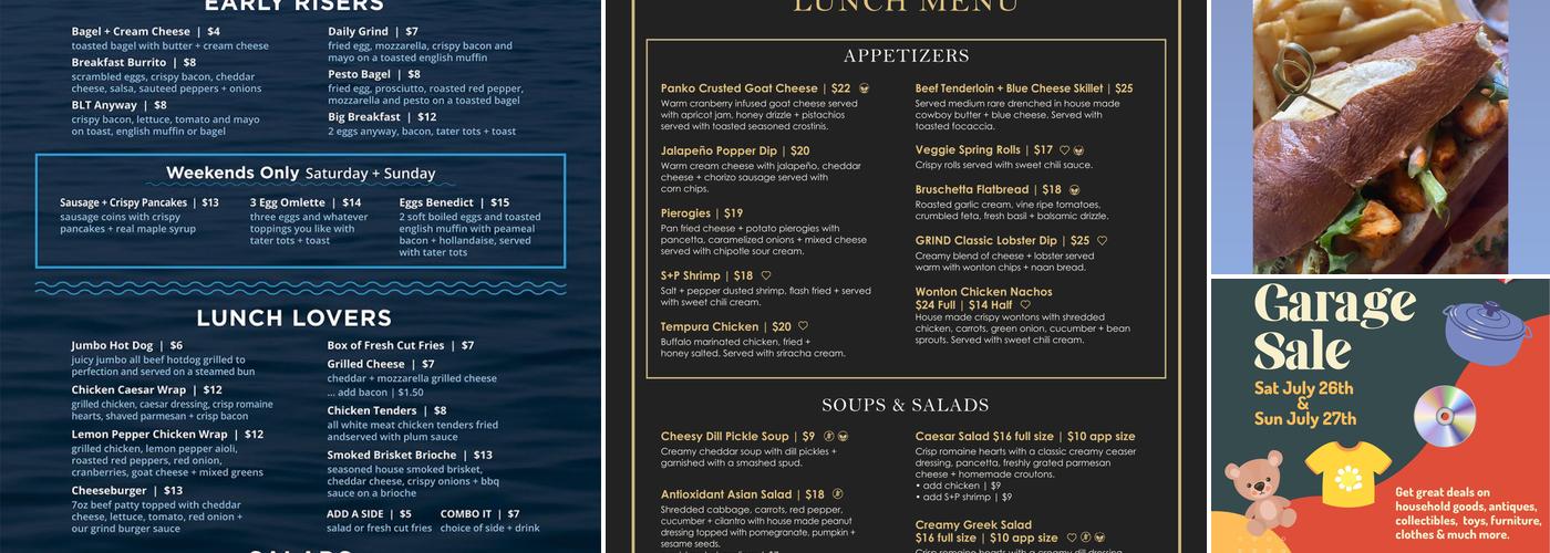 GRIND | kitchen + bar Menu