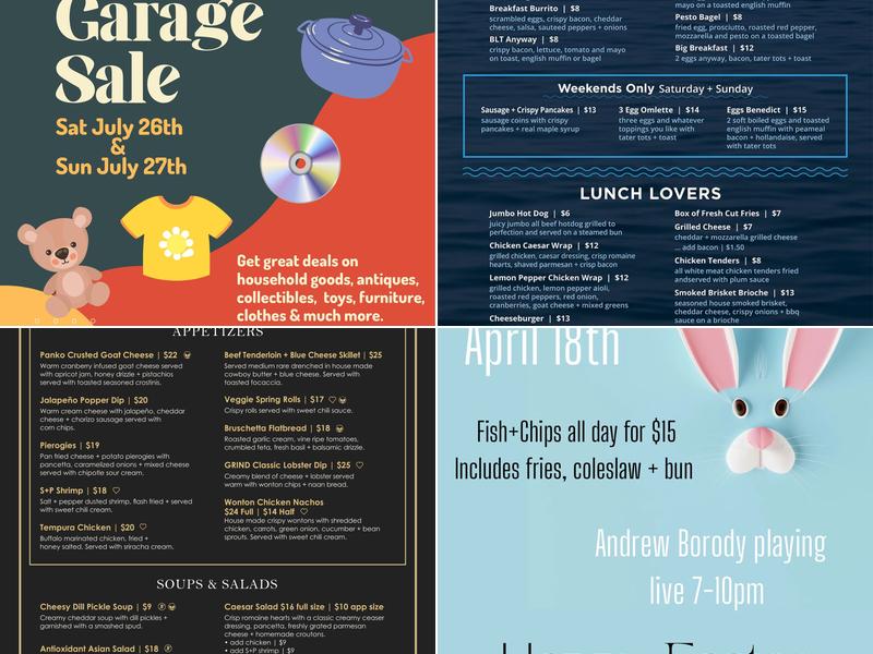 GRIND | kitchen + bar Menu