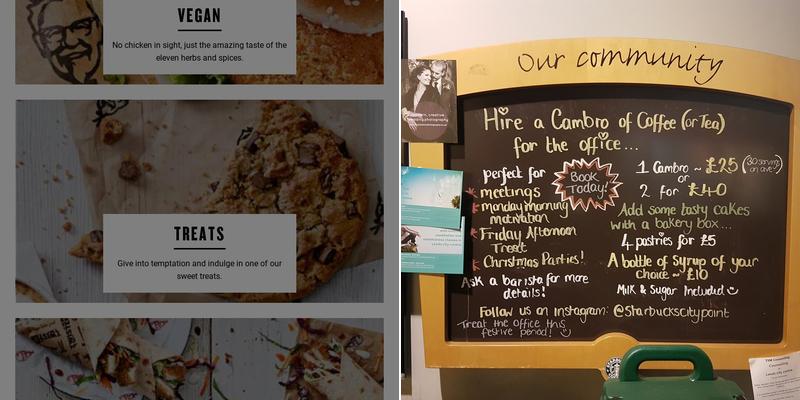 Starbucks Coffee Menu