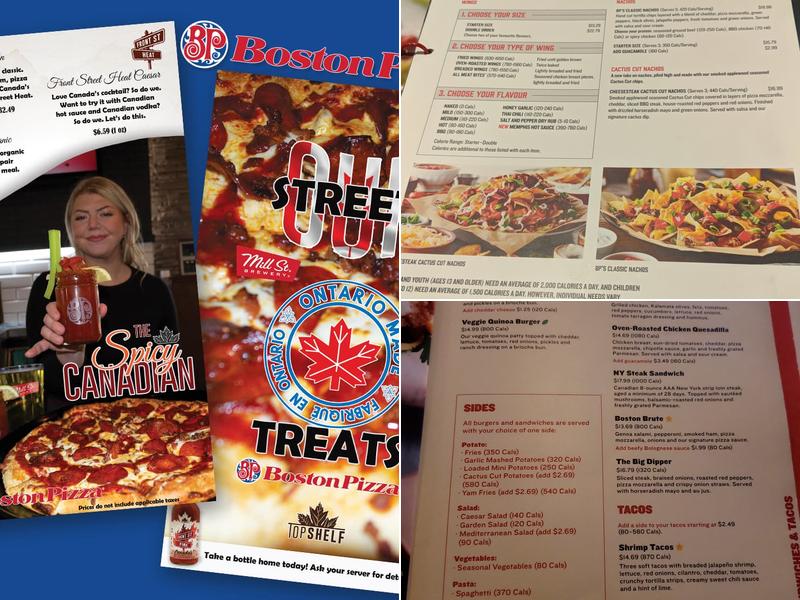 Boston Pizza Menu