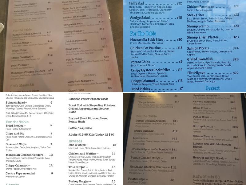 True North Kitchen + Bar Menu