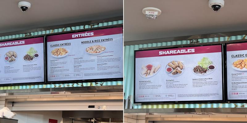 Pei Wei Menu