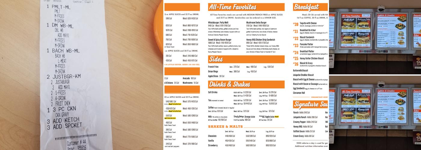 Whataburger Menu