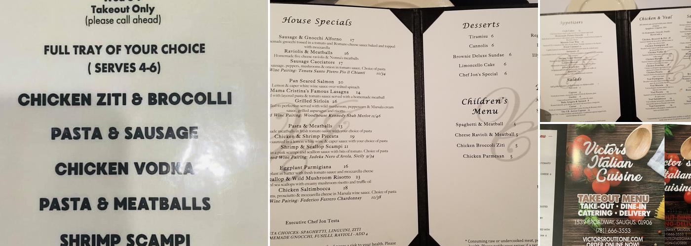 Victor's Italian Cuisine Menu