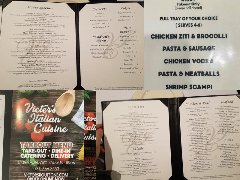 Victor's Italian Cuisine Menu