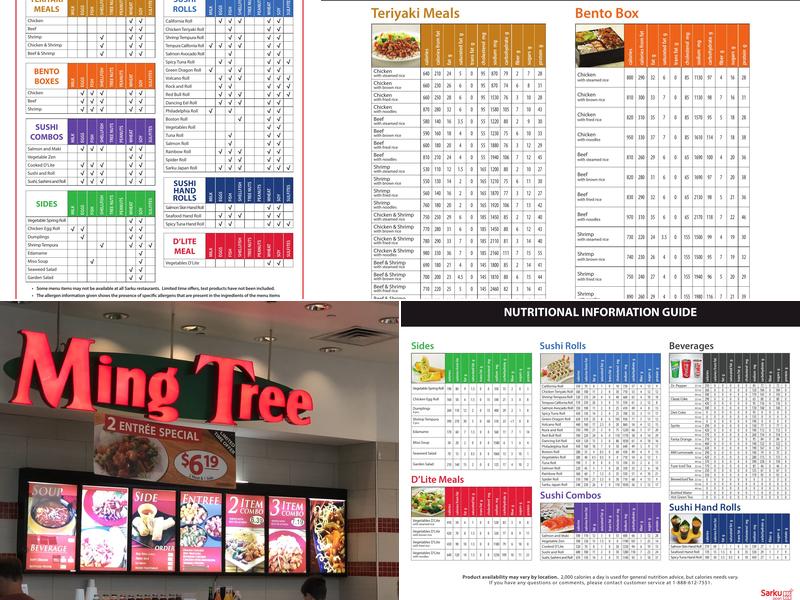 Ming Tree Menu
