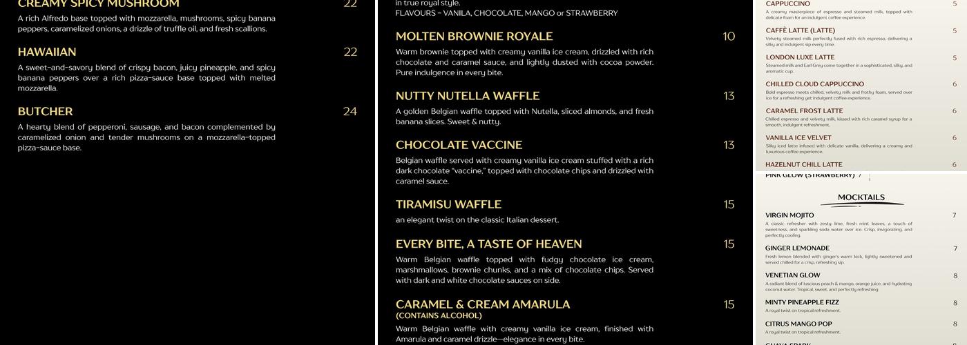 Sandras rolling kitchen Menu