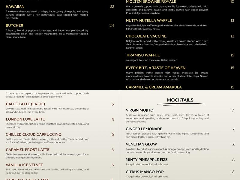 Sandras rolling kitchen Menu